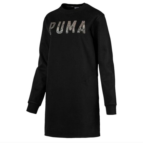 PUMA Black Long Sleeve  Sweater Dress - Picture 2 of 10